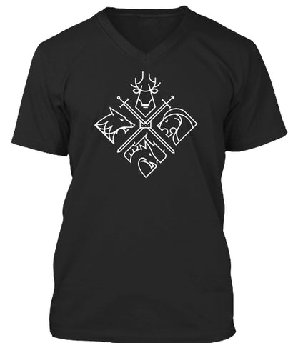 LOGO HOUSE GAME OF THRONESS T SHIRT