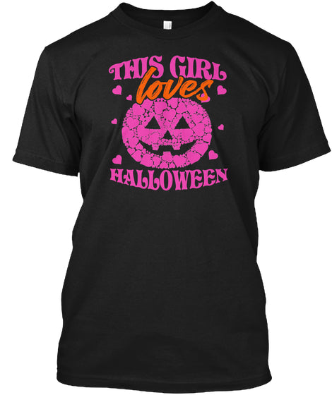 THIS GIRL LOVES HALLOWEEN T SHIRT PINK