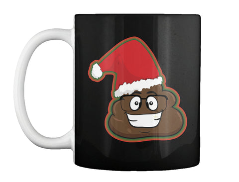 Poop Emoji with Santa Cap amp; Eye Glasses