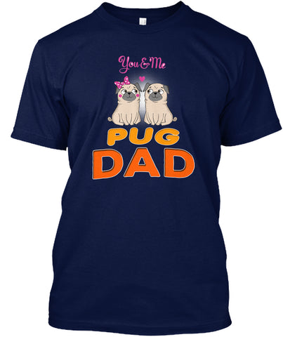 Funny Pug And Lettering Dad