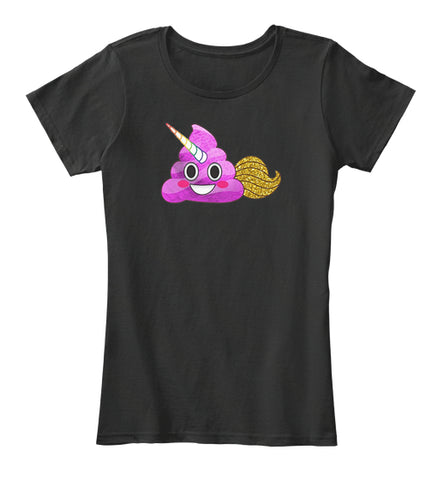 Cute Unicorn Poop Emoji Gold Rainbow