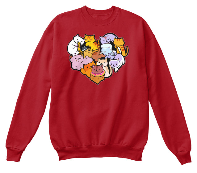 Cat Heart Funny T-shirt For Women