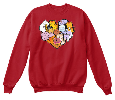 Cat Heart Funny T-shirt For Women