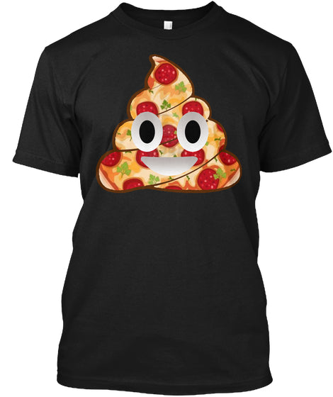 Pizza Emoji poop Smile T Shirt