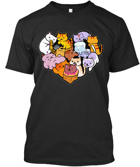 Cat Heart Funny T-shirt For Women