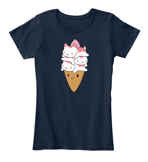 Kawaii Ice Cream Cat T-Shirt