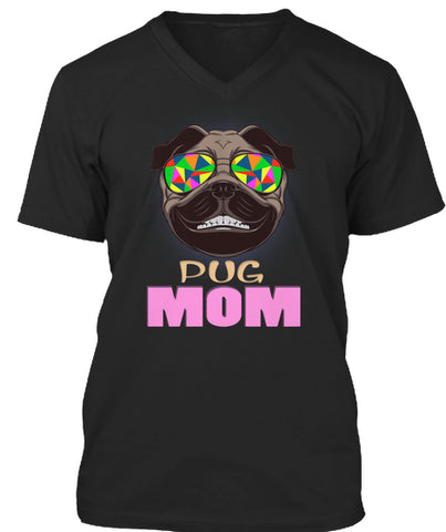 Funny Pug Smiling With Glasses Mom