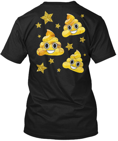 FUNNY GOLD EMOJI POOP STARS GOLDEN POO C