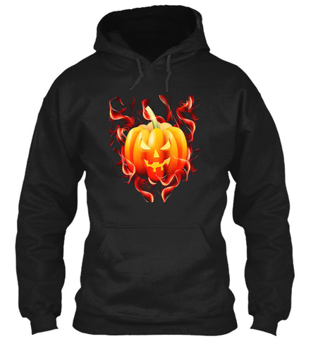 FLAMING PUMPKIN Halloween T-Shirt Jackol