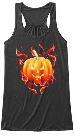 FLAMING PUMPKIN Halloween T-Shirt Jackol