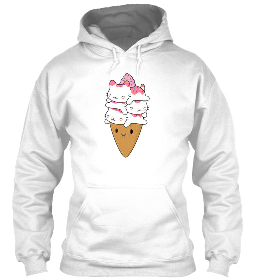 Kawaii Ice Cream Cat T-Shirt
