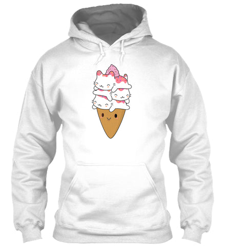 Kawaii Ice Cream Cat T-Shirt