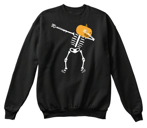 Dabbing Skeleton T-shirt Pumpkin Funny
