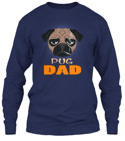 Funny Pug Dad Dog Smoking A Cigarette