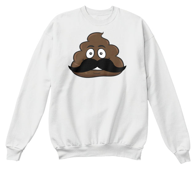 Handlebar Mustache Hipster Poop Emoji