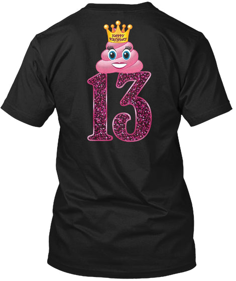 GIRLS 13TH BIRTHDAY POOP EMOJI PRINCESS