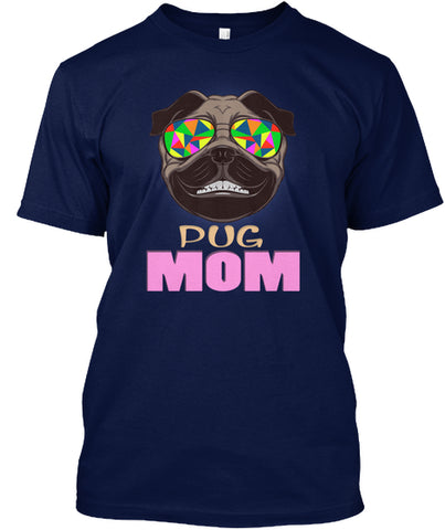 Funny Pug Smiling With Glasses Mom