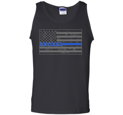 Retired Police Officer Shirt Thin Blue Line Flag Shirt