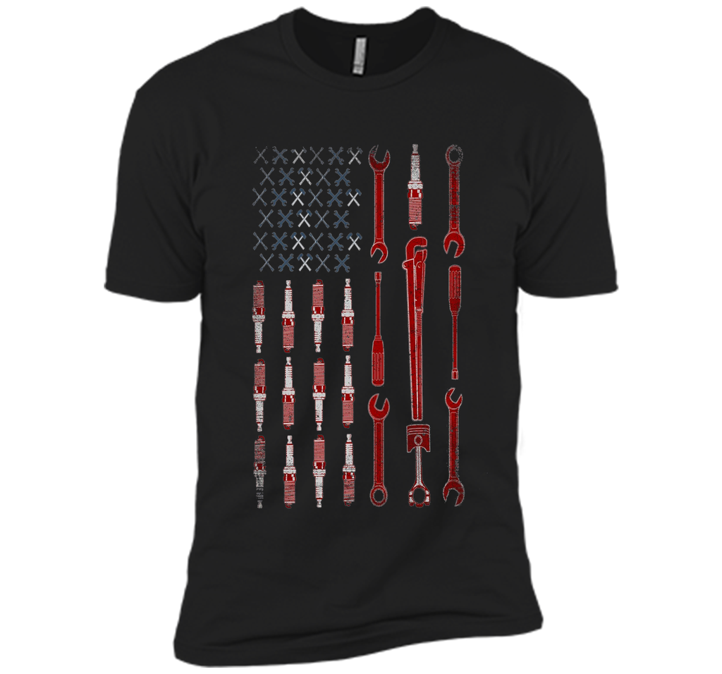 Mechanic Shirt: The Official Mechanic USA Flag T-Shirt