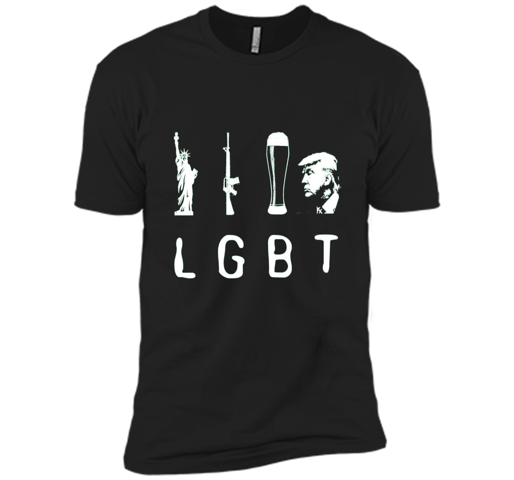 Liberty Guns Beer Trump T-Shirt Funny LGBT Shirt
