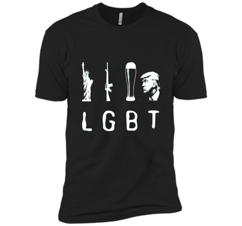 Liberty Guns Beer Trump T-Shirt Funny LGBT Shirt