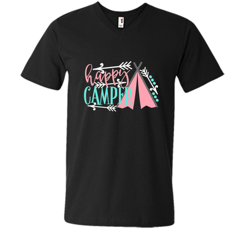 Happy Camper Shirt Girly Pink Tent Tribal Arrow Camping Mom