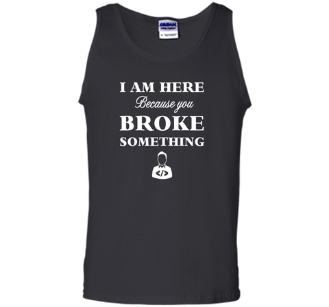 Developer T-shirt -  I Am Here, Because You Broke