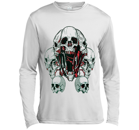 SKULLS - human skull - skeleton - horror - macabre t-shirt