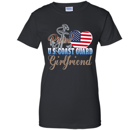Proud U.S. Coast Guard Girlfriend Patriotic Heart T Shirt t-shirt
