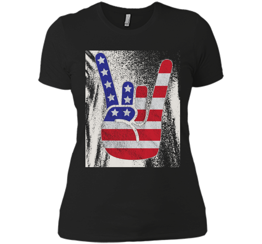 Premium Vintage American Flag Big Rock Sign America Shirt