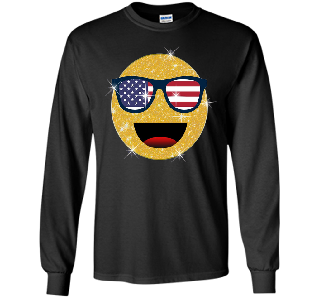 Emoji Shirts Funny 4th of July Sunglasses Emoji T-Shirt