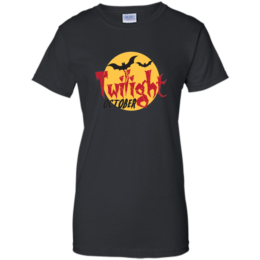 october twilight halloween t shirt Ladies Custom