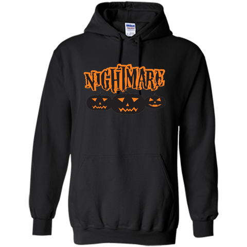 nightmare pumpkin halloween Pullover Hoodie 8 oz