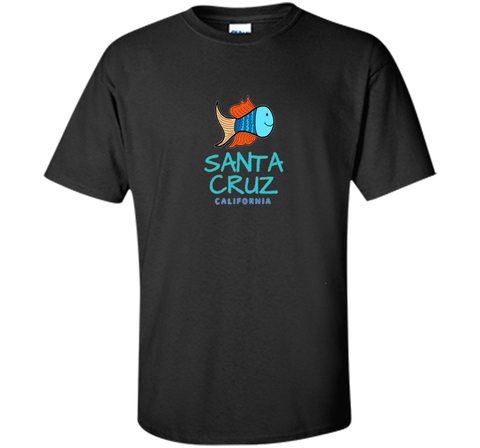 Santa Cruz California T-Shirt, Fun Fish California Surf Tee