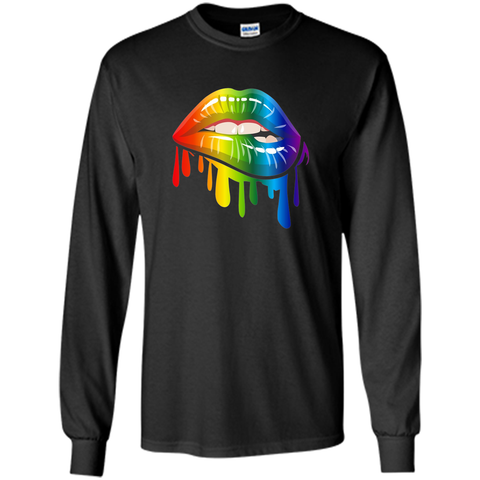 Lgbt Gay Homosexual Lesbian Rainbow Lips Pride T-Shirt
