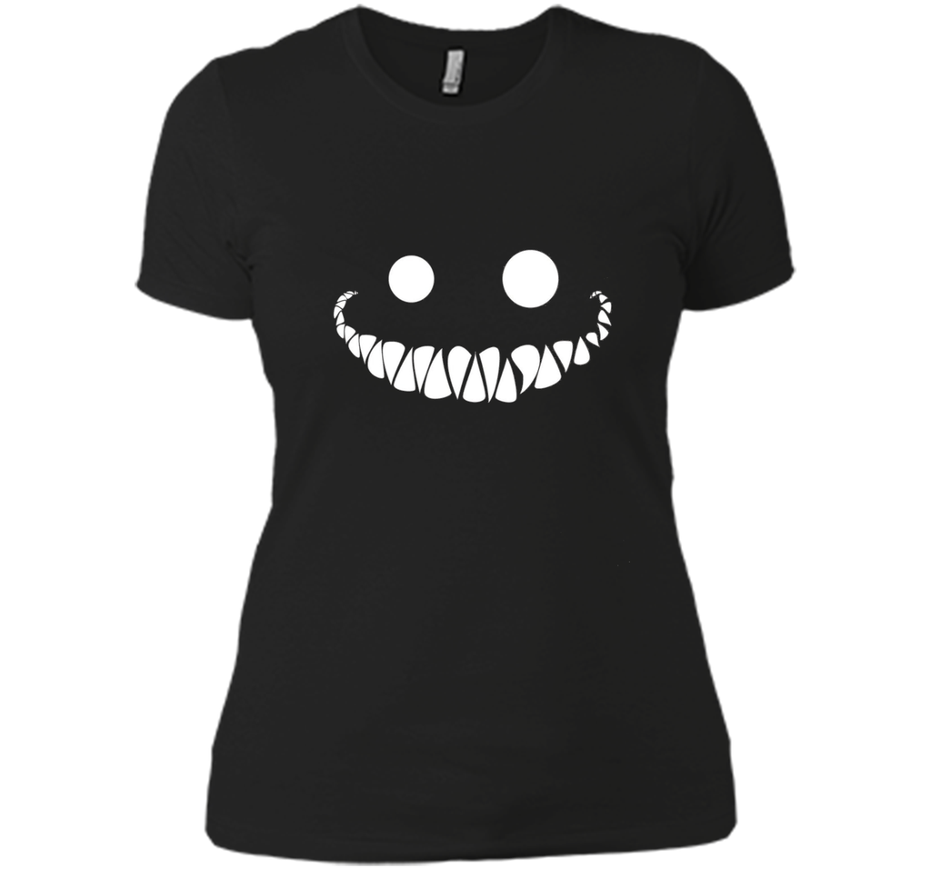 Halloween Cheshire Ghost Cat Smile T shirt Next Level Ladies Boyfriend Tee