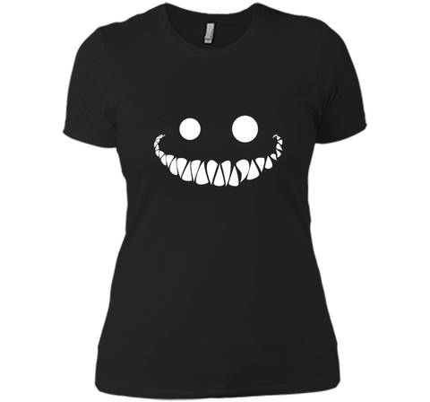 Halloween Cheshire Ghost Cat Smile T shirt Next Level Ladies Boyfriend Tee