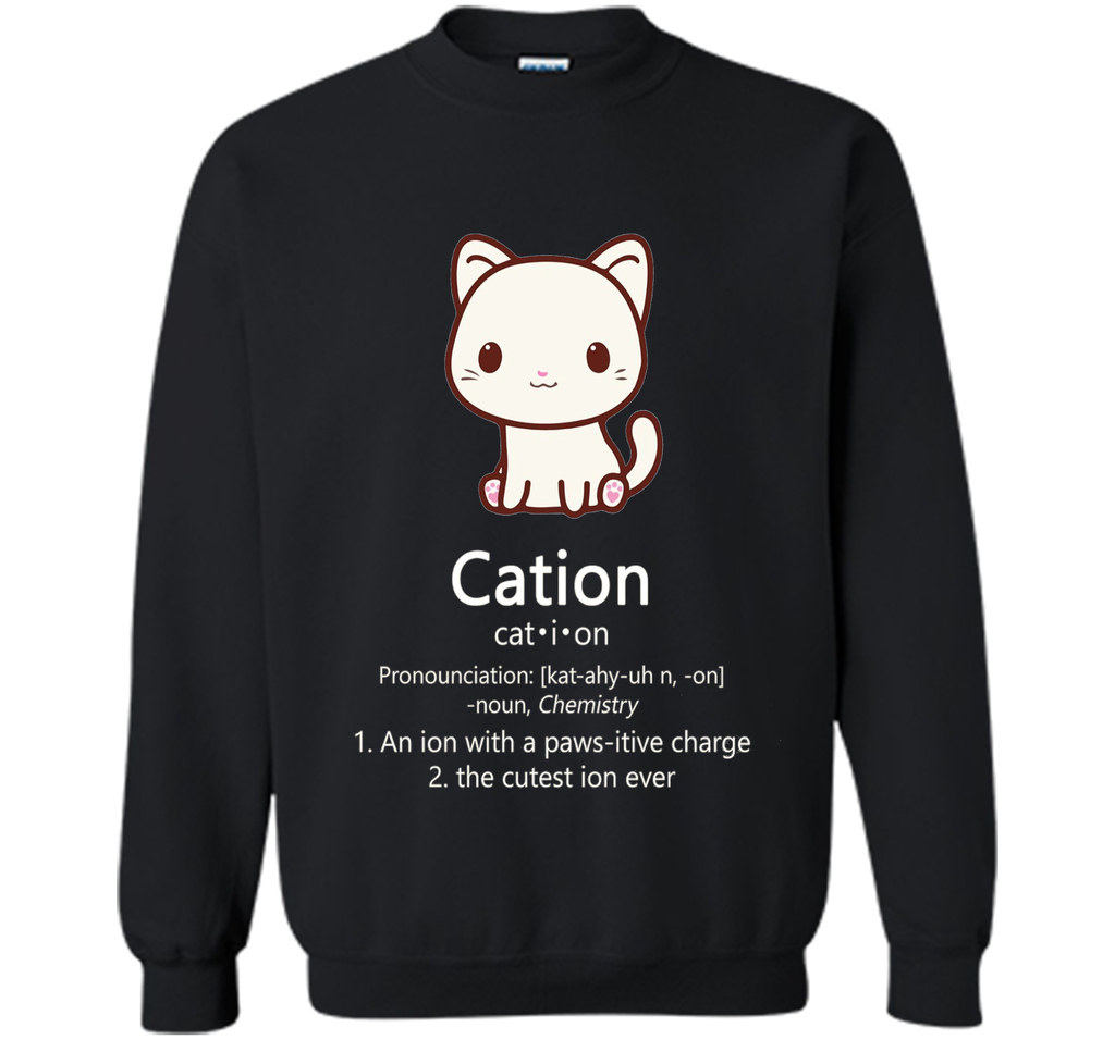 Cute Science Cat T-Shirt Cation Chemistry Pawsitive Element