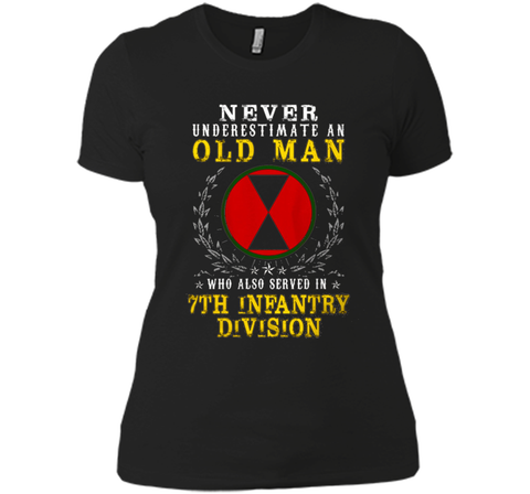 Never Underestimate A Man Serve In 7th Infantry Division Tee