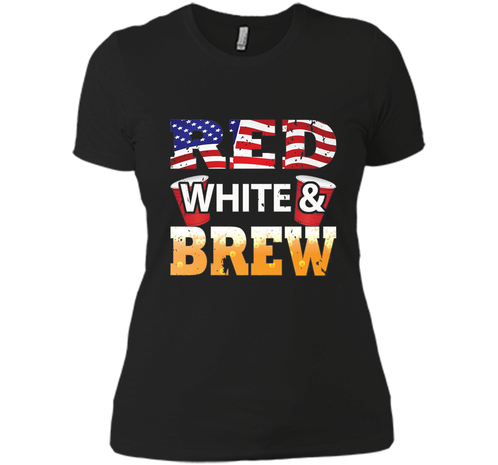 Red White and Brew Grunge flag t-shirt