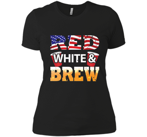 Red White and Brew Grunge flag t-shirt