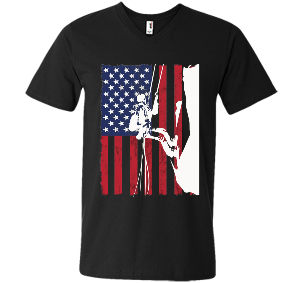 Climbing Patriotic Climber T Shirt