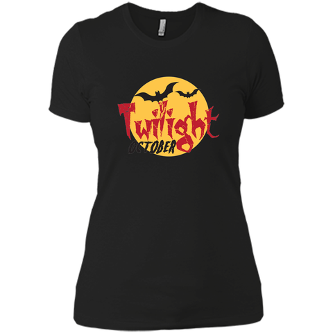 october twilight halloween Next Level Ladies Boyfriend Tee