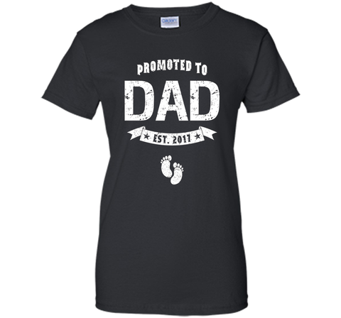 Men's Promoted to Dad T Shirt New Father To Be Expecting Funny Tee