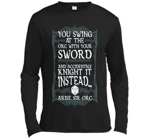 Arise Sir Orc Funny Tabletop RPG Shirt