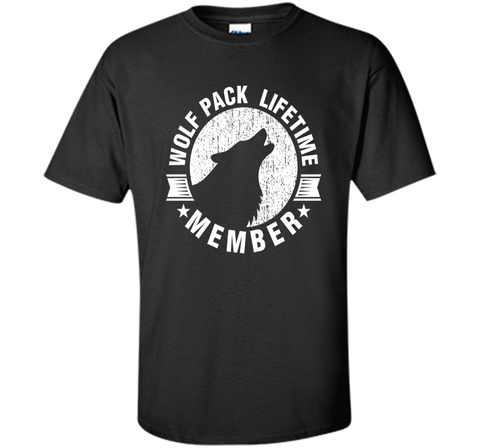 Lifetime Wolf Pack Member Distressed Howling T-shirt