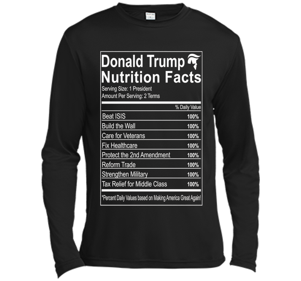 Donald Trump Nutrition Facts Make America Great Shirt