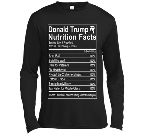 Donald Trump Nutrition Facts Make America Great Shirt