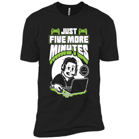 just five more minutes funny gamer shirt gaming t-shirts