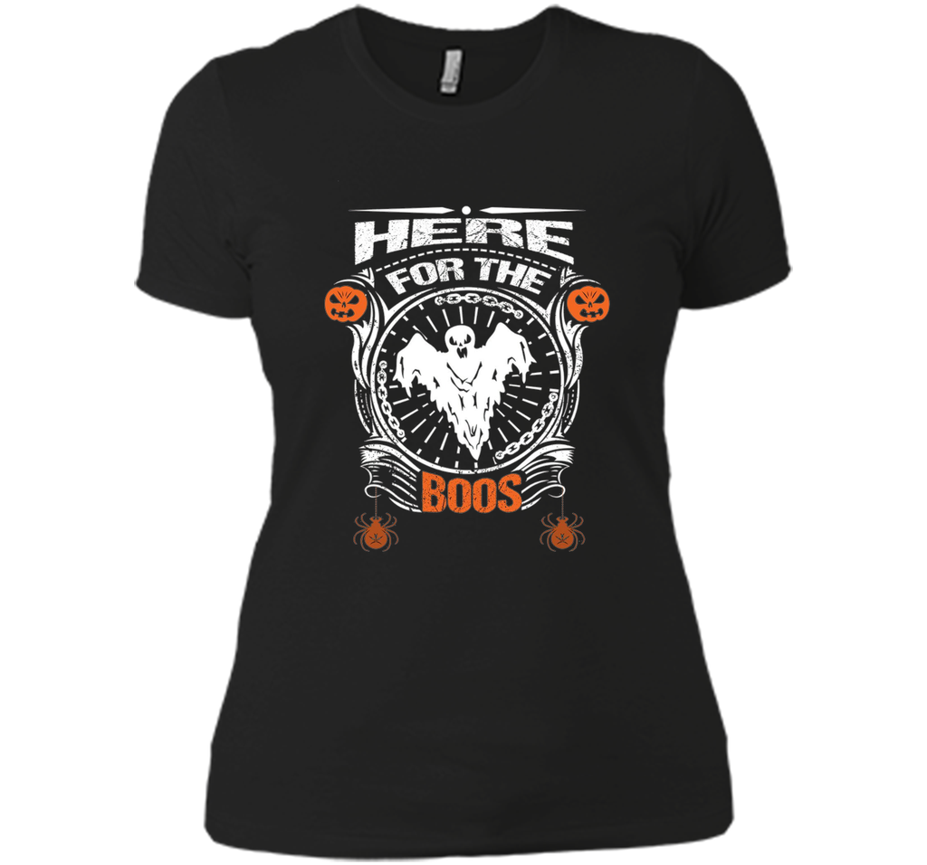 Boos Tshirt Halloween Ghost and Spider Next Level Ladies Boyfriend Tee